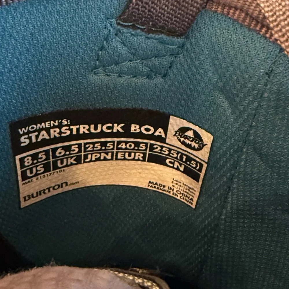 Burton Starstruck BOA Imprint 1 Snowboard Boot Size 8.5